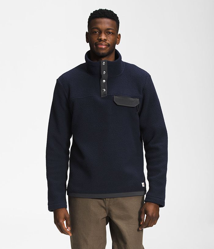 The North Face Pullover Cragmont ¼ Snap Navy - Mens - Thailand ZNMUH-7394